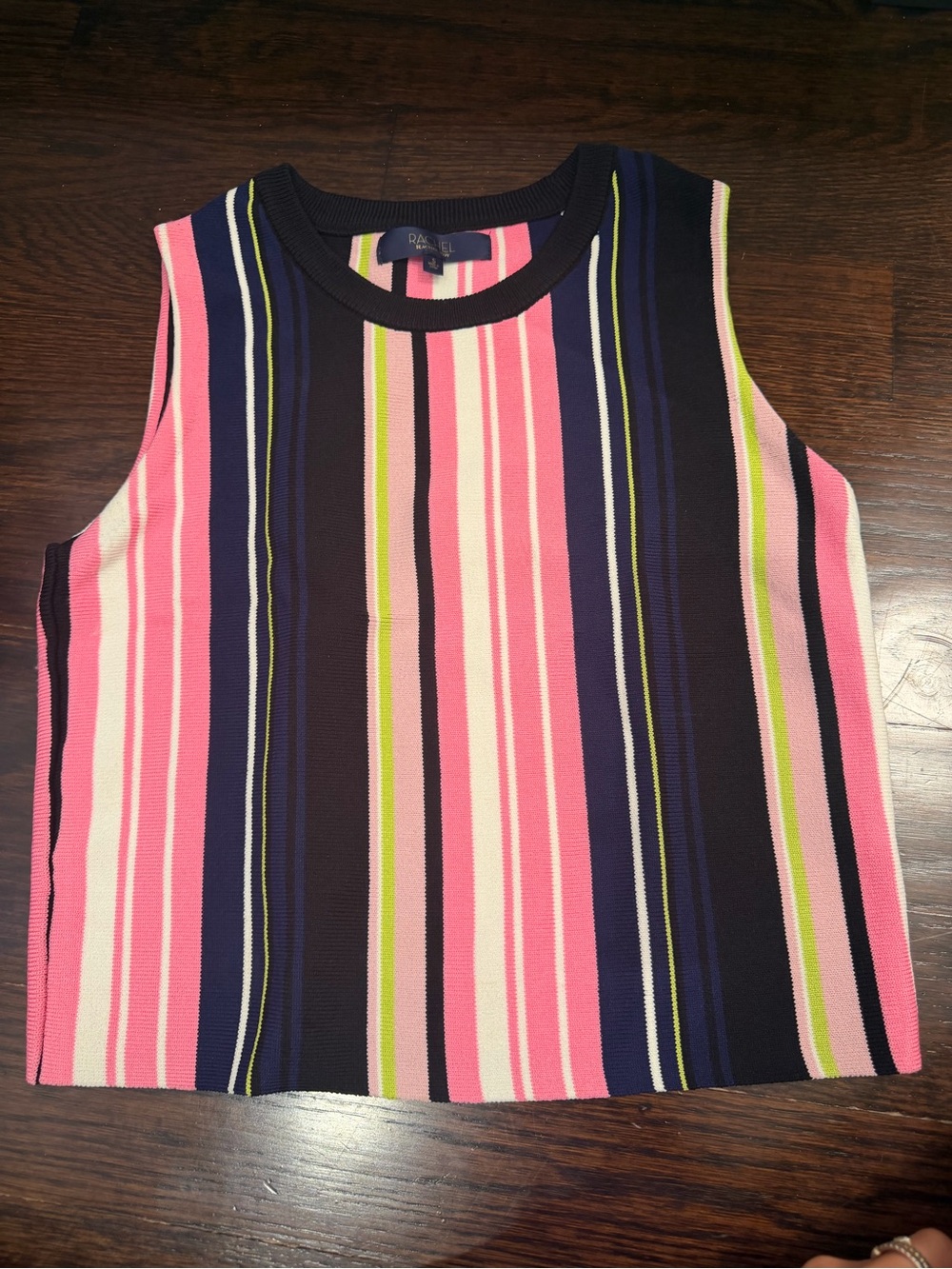 RACHEL Rachel Roy  Multicolor Striped Sleeveless Knit Tank thicker Material
